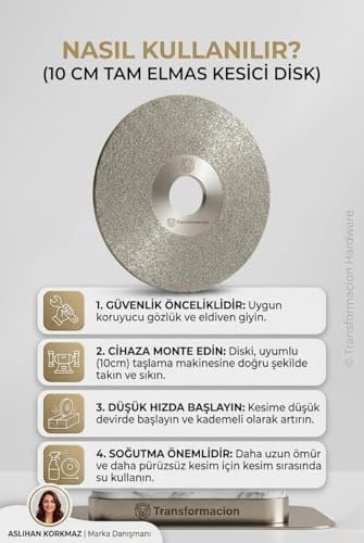 Profesyonel Full Elmas Disk 100mm - Granit, Seramik, Metal Kesme & Bileme Taşı 723178