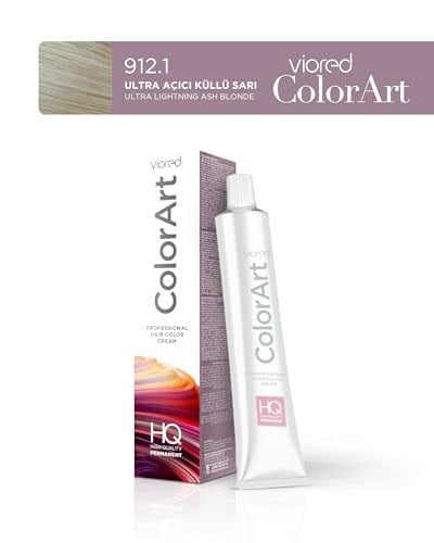 Profesyonel Tüp Saç Boyası 60 ml 912.1 Ultra Açıcı Küllü Sarı