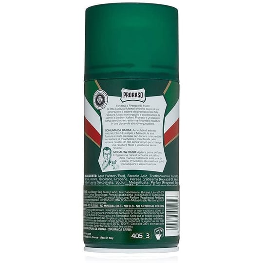 Proraso 2019109 Tıraş Köpüğü, Okaliptüs Yağı Ve Mentollü