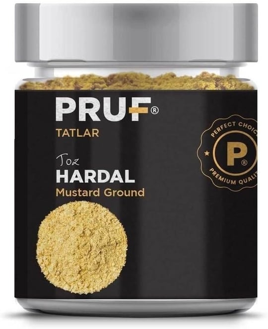 Pruf Hardal Toz/Ground Mustard 165 Gr. Sağlıklı Cam Kavanoz