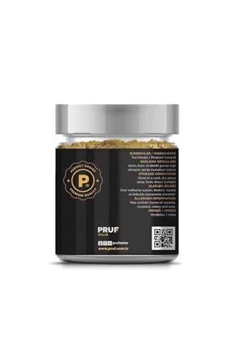 Pruf Hardal Toz/Ground Mustard 165 Gr. Sağlıklı Cam Kavanoz