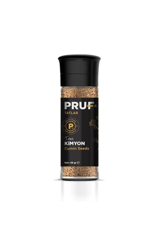 Pruf Kimyon Tane/Cumin Seeds 45 Gr. Sağlıklı Cam Şişe