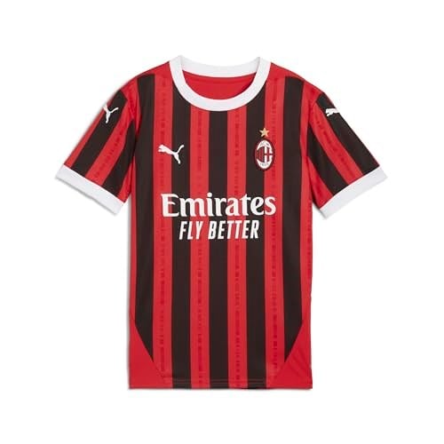 PUMA ACM Home Jersey Replica Jr Erkek/Unisex Forma, For All Time Red-PUMA Black, 5-6YAŞ