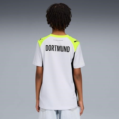 Puma Borussıa Dortmund 25/26 Genç Deplasman Forması,Silver Mist-Yellow Alert 7-8 Yaş