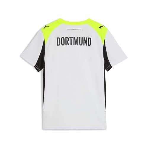 Puma Borussıa Dortmund 25/26 Genç Deplasman Forması,Silver Mist-Yellow Alert 9-10 Yaş