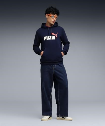 PUMA ESS+ 2 Col Big Logo Hoodie Sweatshirt Üniseks Yetişkin