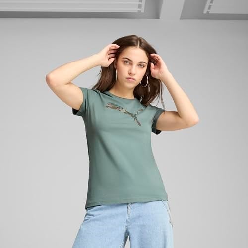 PUMA GRAPHICS Floral Cat Logo Tee Tişört Kadın