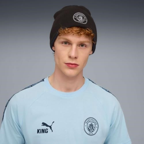 PUMA Unisex Yetişkin MCFC Reversible Beanie Şapka PUMA Black-PUMA Silver Tek Beden