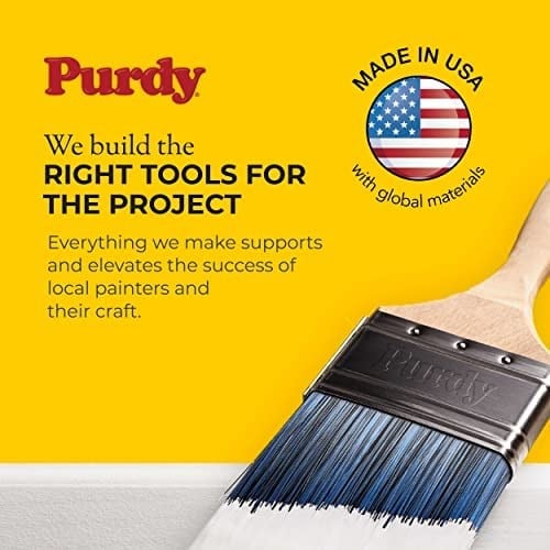 Purdy 144152325 XL Glide Naylon/Polyester Fırça Açı Kanatı, Siyah, 6,4 cm
