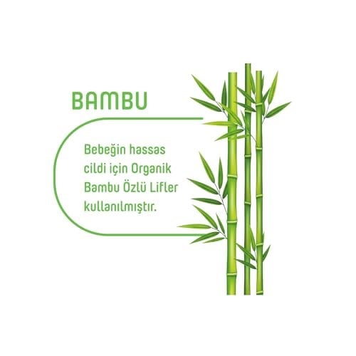 Pure Baby Organik Bambu Özlü Islak Havlu 24×90 (2160 Yaprak)