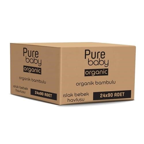 Pure Baby Organik Bambu Özlü Islak Havlu 24×90 (2160 Yaprak)