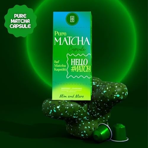 Pure Matcha Kapsül – Nespresso Uyumlu Saf Matcha Tozu, 10lu Paket