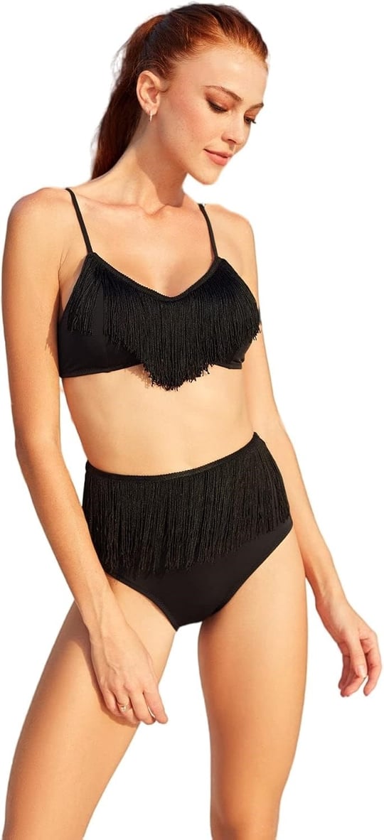 Püskül Detaylı Ince Askılı Bikini Takımı 201200