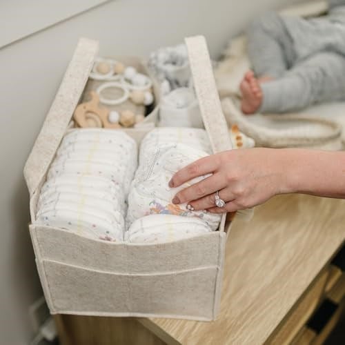 PUTSKA Bebek Bezi Caddy Organizatör Kreş Sepeti - Bebek Sepeti Bebek Duş Listesi İçin Hediye Kaydı. Bebeğin Temel Olması Gerekenler. Yenidoğan Erkek Çocuk Odası Dekoru veya Kız Çocuk Odası Dekoru veya