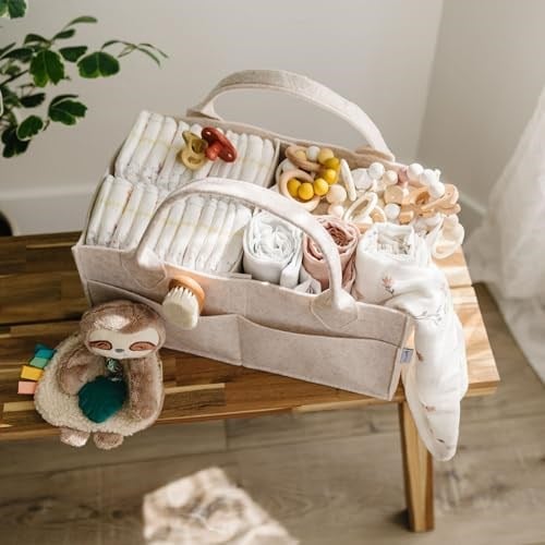 PUTSKA Bebek Bezi Caddy Organizatör Kreş Sepeti - Bebek Sepeti Bebek Duş Listesi İçin Hediye Kaydı. Bebeğin Temel Olması Gerekenler. Yenidoğan Erkek Çocuk Odası Dekoru veya Kız Çocuk Odası Dekoru veya