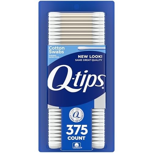 Q-tips Hijyen ve Güzellik Bakımı İçin Pamuklu Çubuklar% 100 Pamuklu 375 Sayım ile Yapılan Orijinal Pamuklu Çubuk