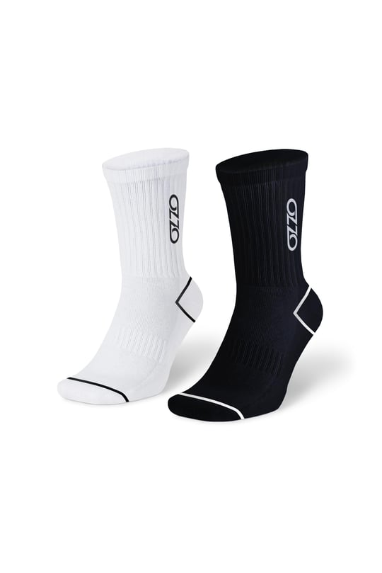Quezo OzzoSeries Unisex 2li Paket Spor Çorap - Pamuklu, Hafif, Terleme Koku Yapmaz - Atletik Dayanıklı Performans Çorap - Kadın ve Erkek