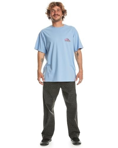 Quiksilver Eqyzt07654 Take Us Back Logo Açık Mavi Erkek T-Shirt