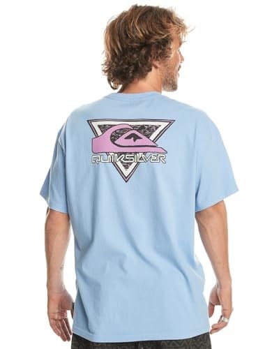 Quiksilver Eqyzt07654 Take Us Back Logo Açık Mavi Erkek T-Shirt