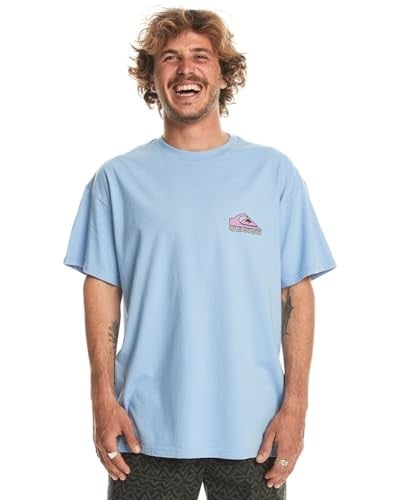 Quiksilver Eqyzt07654 Take Us Back Logo Açık Mavi Erkek T-Shirt