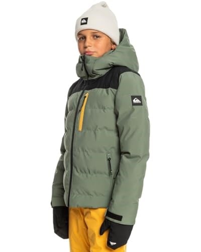 Quiksilver The Edge Youth Erkek Çocuk Yeşil Snowboard Ceketi - Seçenekler: 14 Yıl, 12 Yıl, XL/16