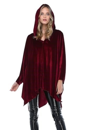 Quincey-Kadın Bordo Kadife Panço HK2518 (BORDO / 40)