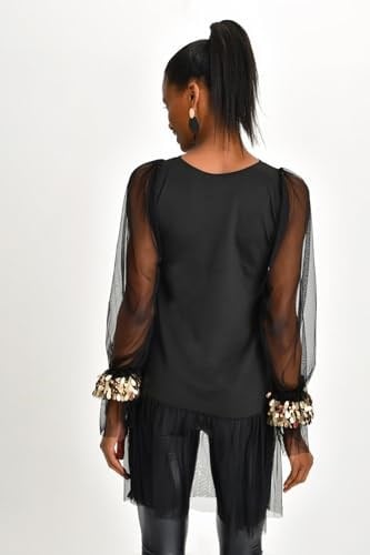 Quincey-Scuba Tunik Elbise (Siyah / 42)