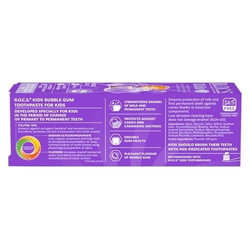 R.O.C.S. Kids 4-7 Yaş Florürsüz Diş Macunu Balon Sakızı Tadında