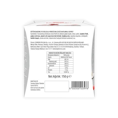 RAFFAELLO çikolata kutusu 150 gr