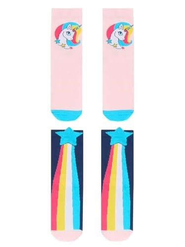 Rainbow Star Kız Çocuk 2li Soket Çorap Takım - Seçenekler: 4-5Y, 8-9Y