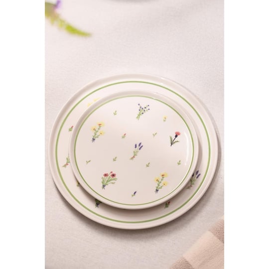 Rakle Botanical Seramik 4lü Pasta Tabağı Seti 20 Cm