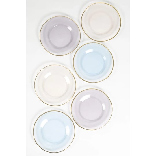Rakle Five O Clock 6lı Cam Pasta Tabağı Seti 19 Cm