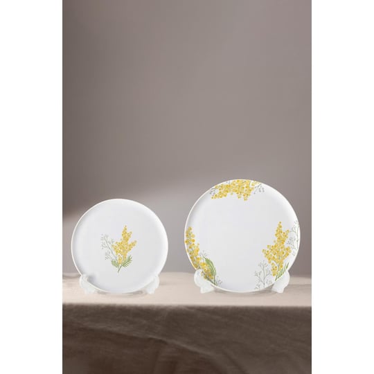 Rakle Mimosa Seramik 4lü Servis Tabağı Seti 25,5 Cm