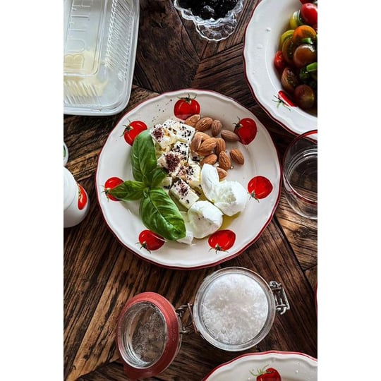 Rakle Pomodoro Stoneware 4lü Pasta Tabağı Seti 21 Cm