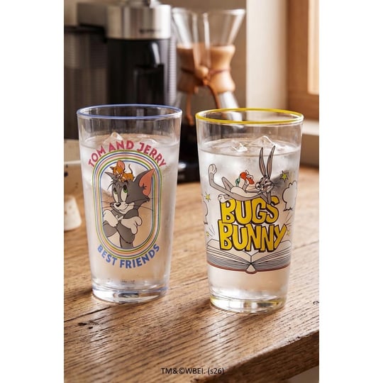 Rakle Tom And Jerry Ve Bugs Bunny 2li Meşrubat Bardağı Seti 570 Cc