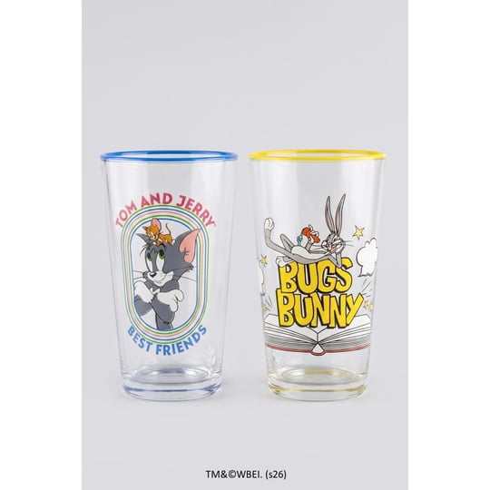 Rakle Tom And Jerry Ve Bugs Bunny 2li Meşrubat Bardağı Seti 570 Cc