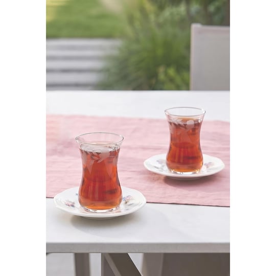 Rakle X Bengi Kurtcebe Anneanne Sofraları 8 Parça El Dekor Kesme Çay Seti 120 Cc