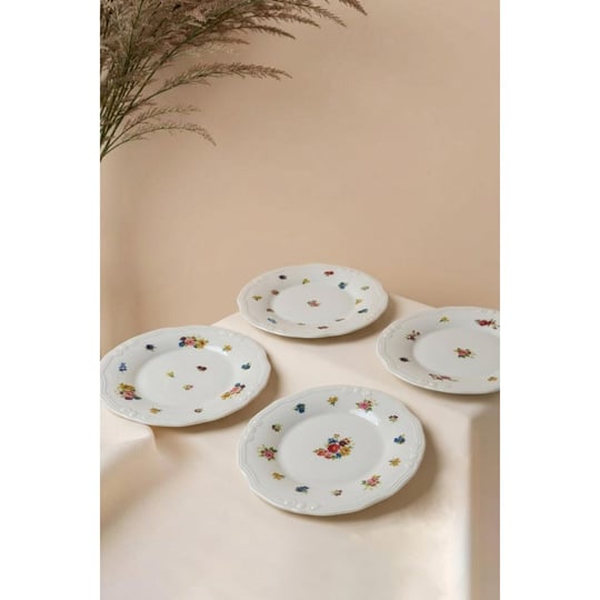 Rakle X Bengi Kurtcebe Anneanne Sofraları Porselen 4lü Pasta Tabağı Seti 21 Cm