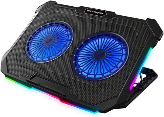 RAMPAGE Sirius S46 RGB Işıklı 2 Fanlı Notebook Soğutucu, Tek Beden, 300.45.10.0098, Siyah, Erkek