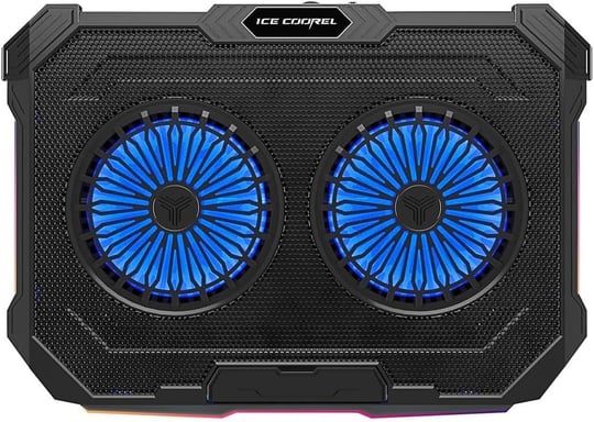 RAMPAGE Sirius S46 RGB Işıklı 2 Fanlı Notebook Soğutucu, Tek Beden, 300.45.10.0098, Siyah, Erkek