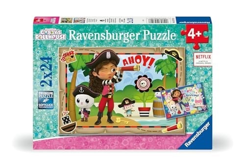 Ravensburger, 2x24p Puzzle Gabbys Dollhouse, Çocuk Puzzle