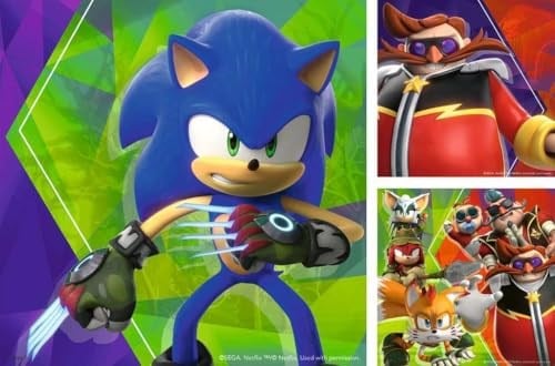 Ravensburger, 3x49p Puzzle Sonic, Çocuk Puzzle