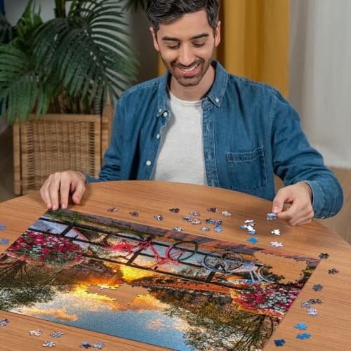 Ravensburger Amsterdamda Bisikletler Yetişkinler için 1000 Parça Yapboz - 12000662 - El Yapımı Aletler, Almanyada Üretilmiştir, Her Parça Birbirine Mükemmel Uyar