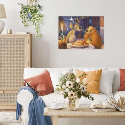 Ravensburger Disney 1000 Parça Leydi ve Sokak Köpeği Puzzle