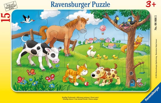 Ravensburger Yapboz, Cuddly Friends, 15 Parça
