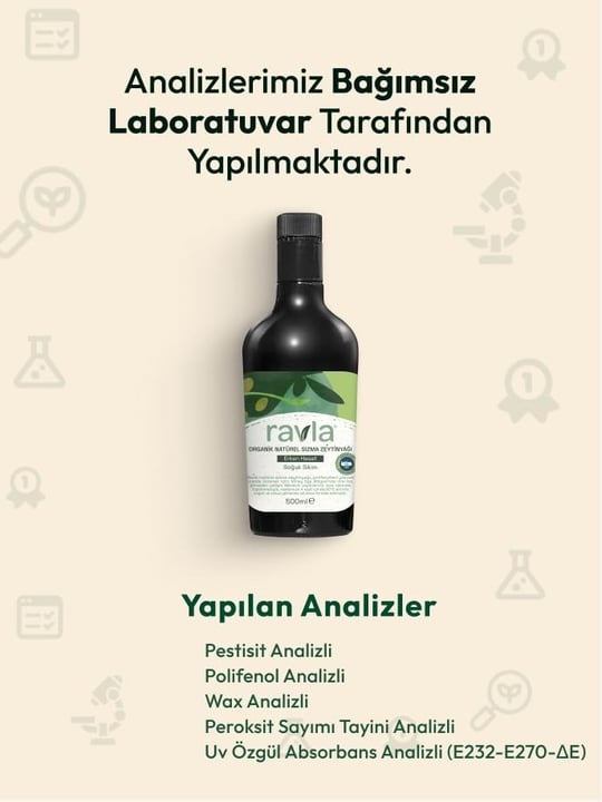 Ravla Organik Erken Hasat Zeytinyağı – İçimlik 500 ml