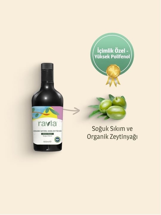 Ravla Organik Zeytinyağı – Bebek ve Çocuklara Özel Yüksek Polifenol Serisi 500 ml