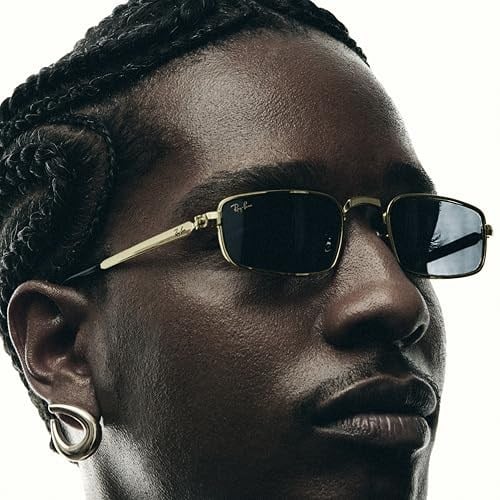 Ray-Ban RB 3927 00133 54 A$AP ROCKY Unisex Dikdörtgen Gold Metal Güneş Gözlüğü