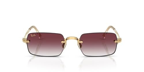 Ray-Ban RB 3928 0018H 54 A$AP ROCKY Unisex Dikdörtgen Gold Metal Güneş Gözlüğü