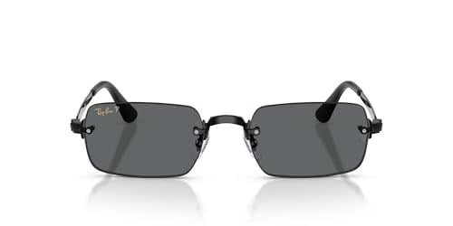 Ray-Ban RB 3928 00281 54 A$AP ROCKY Unisex Polarize Dikdörtgen Siyah Metal Güneş Gözlüğü